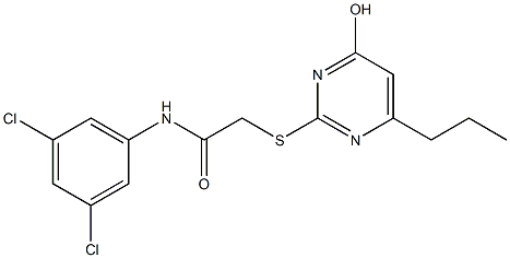 N1-(3,5-dichlorophenyl)-2-[(4-hydroxy-6-propylpyrimidin-2-yl)thio]acetamide 구조식 이미지