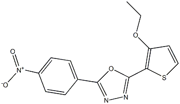 2-(3-ethoxy-2-thienyl)-5-(4-nitrophenyl)-1,3,4-oxadiazole 구조식 이미지