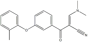 (E)-3-(dimethylamino)-2-[3-(2-methylphenoxy)benzoyl]-2-propenenitrile Structure