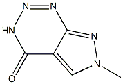 6-methyl-4,6-dihydro-3H-pyrazolo[3,4-d][1,2,3]triazin-4-one 구조식 이미지