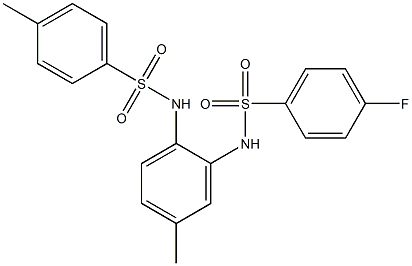 N1-(5-methyl-2-{[(4-methylphenyl)sulfonyl]amino}phenyl)-4-fluorobenzene-1-sulfonamide Structure