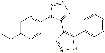 1-(4-ethylphenyl)-5-(5-phenyl-1H-pyrazol-4-yl)-1H-1,2,3,4-tetraazole 구조식 이미지