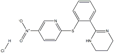 2-{2-[(5-nitro-2-pyridyl)thio]phenyl}-1,4,5,6-tetrahydropyrimidine hydrochloride 구조식 이미지