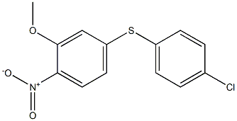 4-[(4-chlorophenyl)thio]-2-methoxy-1-nitrobenzene 구조식 이미지