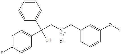 2-(4-fluorophenyl)-2-hydroxy-N-(3-methoxybenzyl)-2-phenyl-1-ethanaminium chloride 구조식 이미지