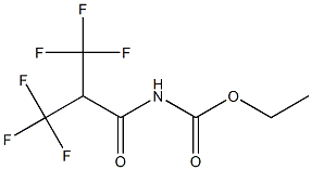 ethyl N-[3,3,3-trifluoro-2-(trifluoromethyl)propanoyl]carbamate 구조식 이미지