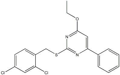 2-[(2,4-dichlorobenzyl)thio]-4-ethoxy-6-phenylpyrimidine 구조식 이미지