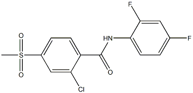 2-chloro-N-(2,4-difluorophenyl)-4-(methylsulfonyl)benzenecarboxamide Structure