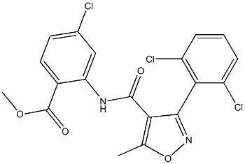 methyl 4-chloro-2-({[3-(2,6-dichlorophenyl)-5-methylisoxazol-4-yl]carbonyl}amino)benzoate Structure