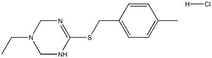 3-ethyl-6-[(4-methylbenzyl)thio]-1,2,3,4-tetrahydro-1,3,5-triazine hydrochloride Structure