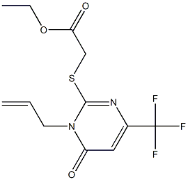 ethyl 2-{[1-allyl-6-oxo-4-(trifluoromethyl)-1,6-dihydro-2-pyrimidinyl]sulfanyl}acetate Structure