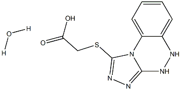 2-(4,5-dihydrobenzo[e][1,2,4]triazolo[3,4-c][1,2,4]triazin-1-ylthio)acetic  acid hydrate Structure