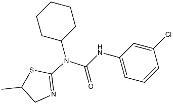 N'-(3-chlorophenyl)-N-cyclohexyl-N-(5-methyl-4,5-dihydro-1,3-thiazol-2-yl)urea 구조식 이미지