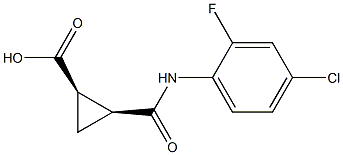 (1R,2S)-2-[(4-chloro-2-fluoroanilino)carbonyl]cyclopropanecarboxylic acid Structure