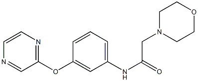 2-morpholino-N-[3-(2-pyrazinyloxy)phenyl]acetamide 구조식 이미지