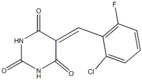 5-(2-chloro-6-fluorobenzylidene)hexahydropyrimidine-2,4,6-trione 구조식 이미지