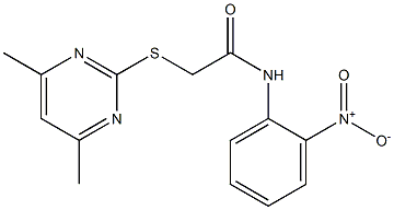 2-[(4,6-dimethyl-2-pyrimidinyl)sulfanyl]-N-(2-nitrophenyl)acetamide Structure