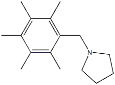 1-(2,3,4,5,6-pentamethylbenzyl)pyrrolidine 구조식 이미지