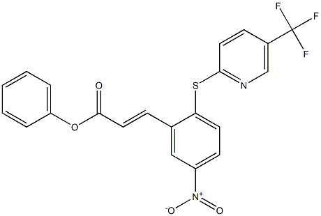 phenyl 3-(5-nitro-2-{[5-(trifluoromethyl)-2-pyridyl]thio}phenyl)acrylate 구조식 이미지