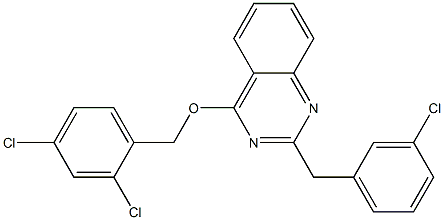 2-(3-chlorobenzyl)-4-[(2,4-dichlorobenzyl)oxy]quinazoline Structure