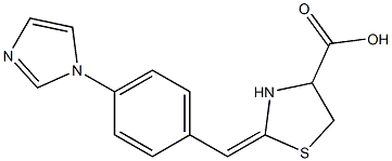 2-{(Z)-[4-(1H-imidazol-1-yl)phenyl]methylidene}-1,3-thiazolane-4-carboxylic acid 구조식 이미지