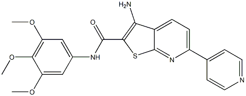 3-amino-6-(4-pyridinyl)-N-(3,4,5-trimethoxyphenyl)thieno[2,3-b]pyridine-2-carboxamide 구조식 이미지