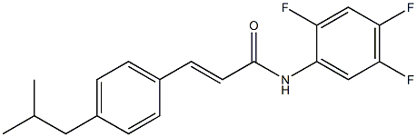 (E)-3-(4-isobutylphenyl)-N-(2,4,5-trifluorophenyl)-2-propenamide 구조식 이미지