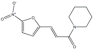 3-(5-nitro-2-furyl)-1-piperidinoprop-2-en-1-one 구조식 이미지