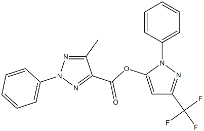 1-phenyl-3-(trifluoromethyl)-1H-pyrazol-5-yl 5-methyl-2-phenyl-2H-1,2,3-triazole-4-carboxylate 구조식 이미지