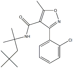 3-(2-chlorophenyl)-5-methyl-N-(1,1,3,3-tetramethylbutyl)-4-isoxazolecarboxamide Structure