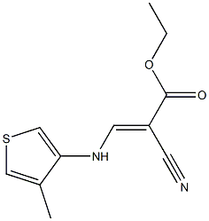 ethyl 2-cyano-3-[(4-methyl-3-thienyl)amino]acrylate Structure