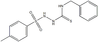 N1-benzyl-2-[(4-methylphenyl)sulfonyl]hydrazine-1-carbothioamide 구조식 이미지