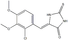 5-(2-chloro-3,4-dimethoxybenzylidene)-2-thioxoimidazolidin-4-one Structure