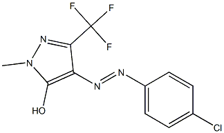 4-[(E)-2-(4-chlorophenyl)diazenyl]-1-methyl-3-(trifluoromethyl)-1H-pyrazol-5-ol Structure