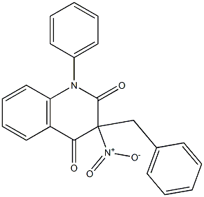 3-benzyl-3-nitro-1-phenyl-1,2,3,4-tetrahydroquinoline-2,4-dione 구조식 이미지