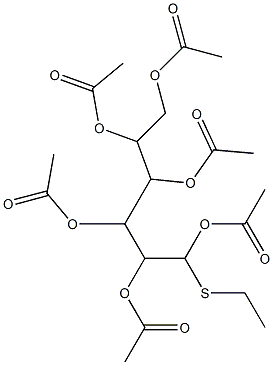 2,3,4,5,6-penta(acetyloxy)-1-(ethylthio)hexyl acetate 구조식 이미지