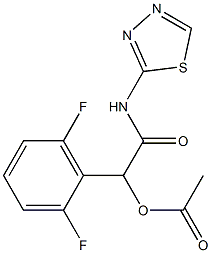 1-(2,6-difluorophenyl)-2-oxo-2-(1,3,4-thiadiazol-2-ylamino)ethyl acetate 구조식 이미지