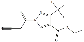 ethyl 1-(2-cyanoacetyl)-3-(trifluoromethyl)-1H-pyrazole-4-carboxylate Structure