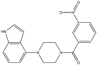 [4-(1H-indol-4-yl)piperazino](3-nitrophenyl)methanone 구조식 이미지