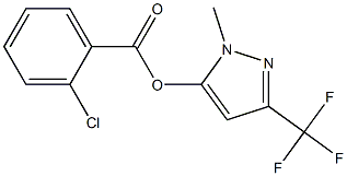 1-methyl-3-(trifluoromethyl)-1H-pyrazol-5-yl 2-chlorobenzoate 구조식 이미지