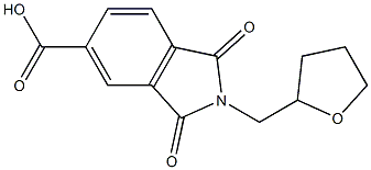 1,3-dioxo-2-(tetrahydrofuran-2-ylmethyl)isoindoline-5-carboxylic acid 구조식 이미지