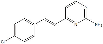 4-(4-chlorostyryl)pyrimidin-2-amine Structure