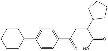 4-(4-cyclohexylphenyl)-4-oxo-2-(1-pyrrolidinyl)butanoic acid Structure