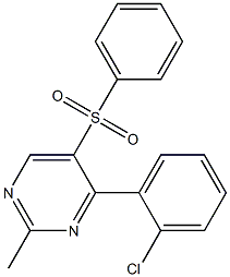 4-(2-chlorophenyl)-2-methyl-5-(phenylsulfonyl)pyrimidine 구조식 이미지