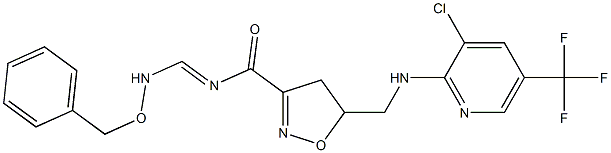 N-{[(benzyloxy)amino]methylene}-5-({[3-chloro-5-(trifluoromethyl)-2-pyridinyl]amino}methyl)-4,5-dihydro-3-isoxazolecarboxamide 구조식 이미지