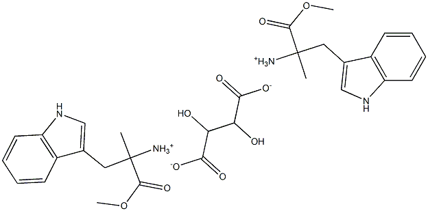 3-(1H-indol-3-yl)-1-methoxy-2-methyl-1-oxo-2-propanaminium 3-carboxy-2,3-dihydroxypropanoate 구조식 이미지