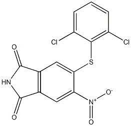 5-[(2,6-dichlorophenyl)thio]-6-nitroisoindoline-1,3-dione Structure
