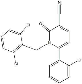 6-(2-chlorophenyl)-1-(2,6-dichlorobenzyl)-2-oxo-1,2-dihydro-3-pyridinecarbonitrile 구조식 이미지
