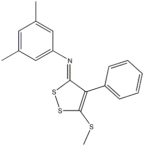 N1-[5-(methylthio)-4-phenyl-3H-1,2-dithiol-3-yliden]-3,5-dimethylaniline 구조식 이미지