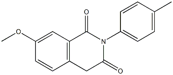 7-methoxy-2-(4-methylphenyl)-1,2,3,4-tetrahydroisoquinoline-1,3-dione 구조식 이미지